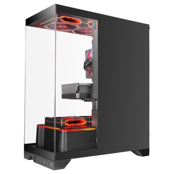 Gaming Chassi ATX - MARS GAMING - MC-PRISMA - Triple Härdat Glas - ARGB - Dubbel Kammare - Svart