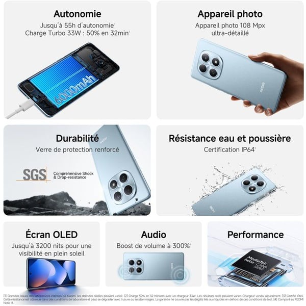 XIAOMI - Redmi Note 15 - 6 / 128 Go - Grön