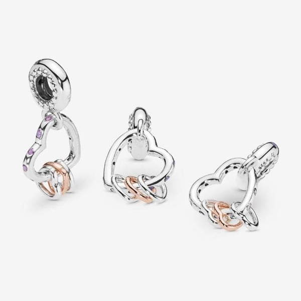 Pendentif Kvinde - PANDORA - 787247NLCMX - Hjerte - Sølv - Krystal