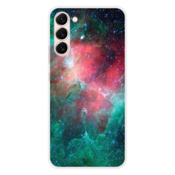 Tryckt silikonfodral som är kompatibelt med Samsung Galaxy S23 Plus Nebula