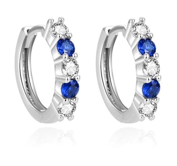 Örhängen - BENETO - AGUC1535 - Sterling silver - Kubisk zircon - 1,4 cm