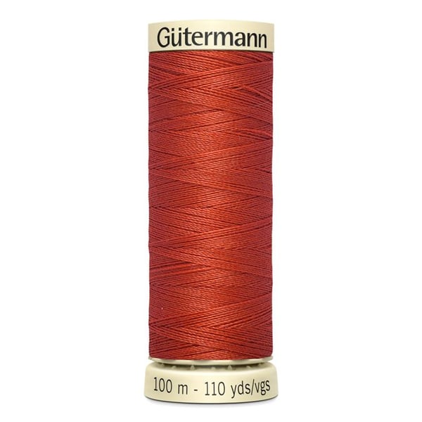 Set med 5 spolar 100m Tråd 100% polyester Gutermann Ref 788988 - Att 589 - mörk korall