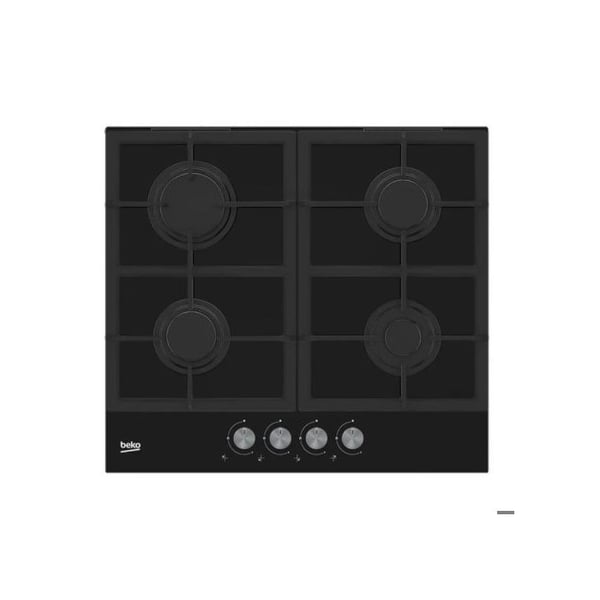 Gaskokplatta - BEKO - HILG642C5SB - Svart - Rostfritt stål - Gaskranar
