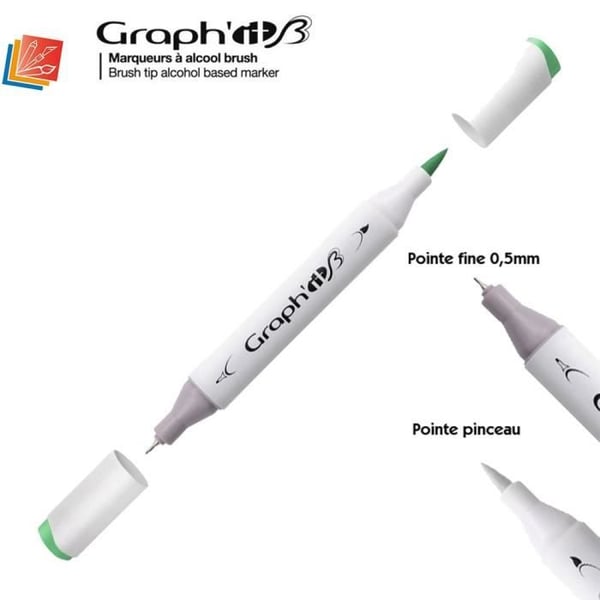 Graph'IT Brush Marker alkoholmarkör från Graph'IT - Graph'it färgkarta:8150 - Chlorophyl