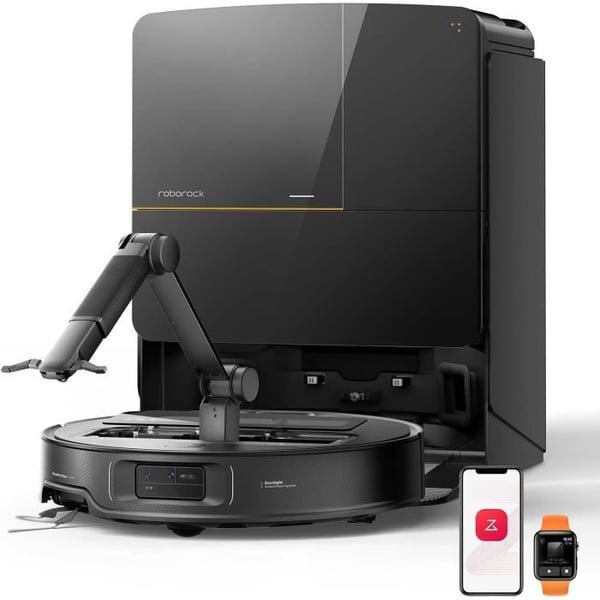 ROBOROCK SAROS Z70 - Robotdammsugare med mopp - Rörlig arm OmniGrip - Effekt 22000 Pa - Ultratunn design