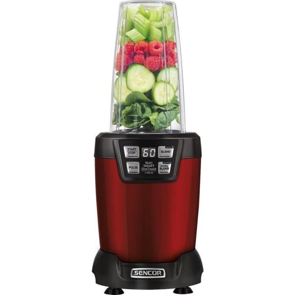 Sencor blender - SNB 6601RD - Maler hele frugter og grøntsager - To-go skål - 1200 W - Rød