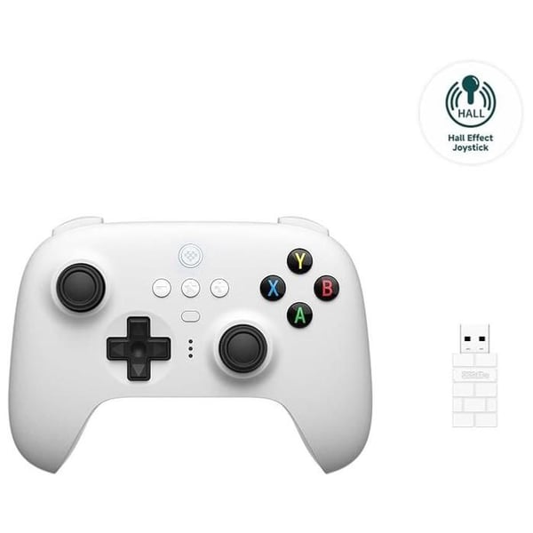 8BitDo Ultimate 2.4G Trådlös HALL EFFEKT - Vit Edition
