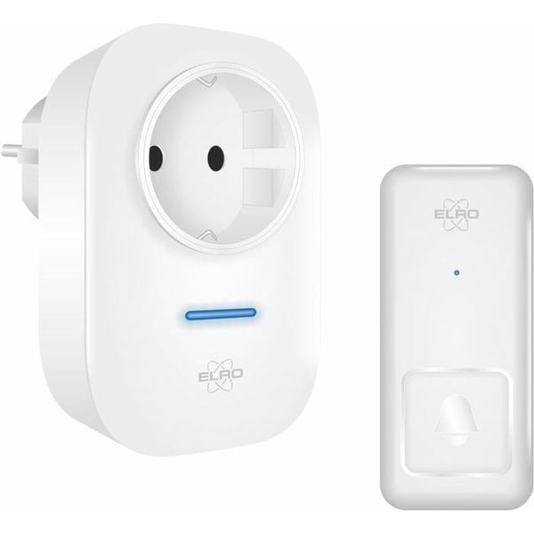 ELRO DB4000 Wireless Kinetic dörrklocka kit - med plug-in mottagare med uttag - utan batterier