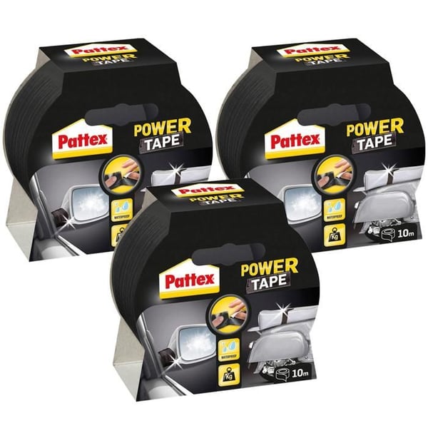 Maskertape - Pattex - Power Tape - 48 mm x 10 m - Svart - Ultrarobust och vattentålig