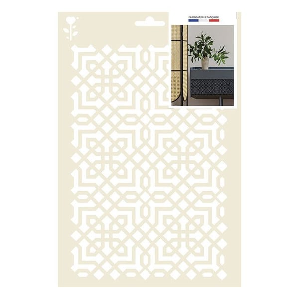 Pochoir dekoration - Marrakech - Plast - Återanvändbar - Beige