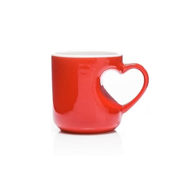 Mugg med hjärthandtag kopp love amour