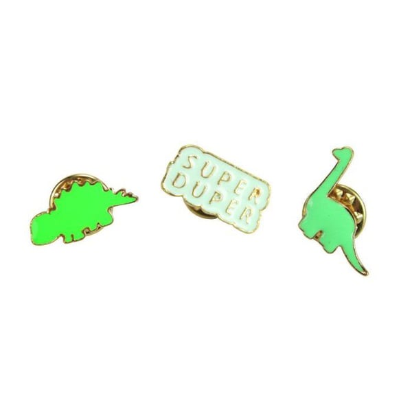 MégaCréa DIY - Emaljerade dekorativa pins Dinosarier 3 stycken