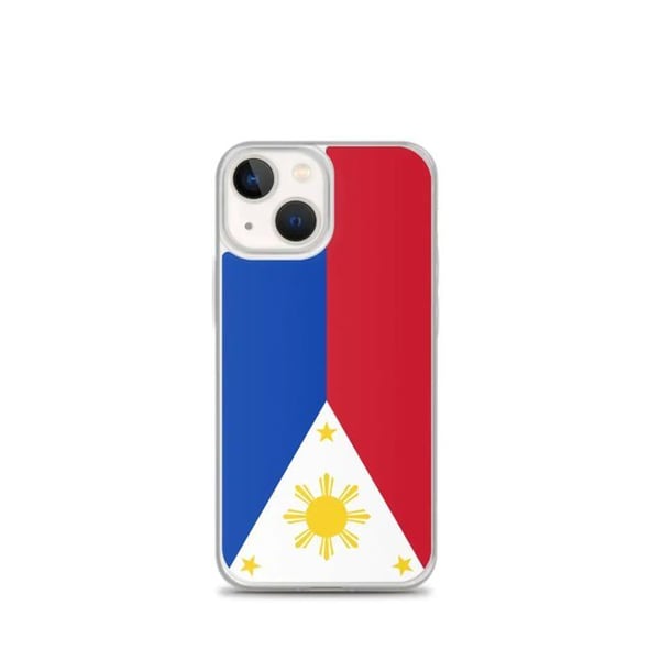 Telefonfodral – Filippinernas flagga – Kompatibel med iPhone 13 mini – Mjuk fodral – Slitstark och stötbeständig - Silikon - Pixelforma