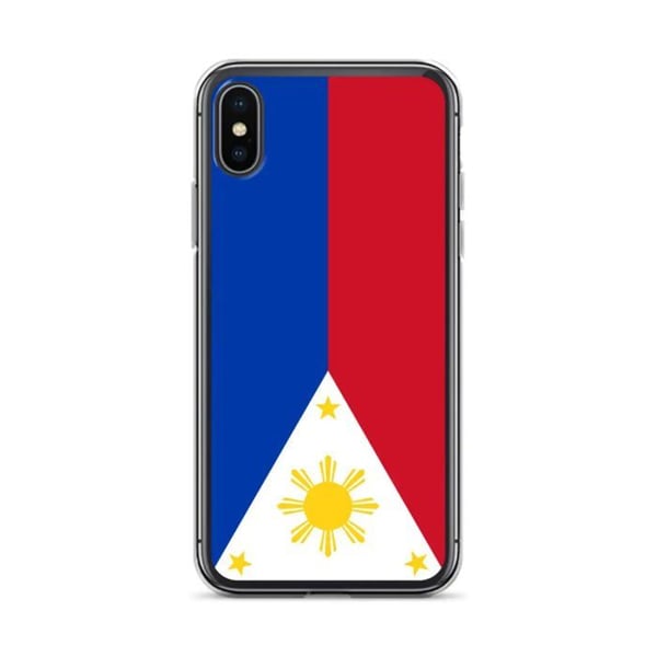 Mobilskal – Filippinernas flagga – Kompatibel med iPhone XS – Mjuk skydd – Stöttålig och slagbädd – Silikon – Pixelforma