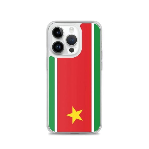 Mobilskydd – Guadeloupe-flagga – Kompatibel med iPhone 14 Pro – Flexibelt fodral – Slittåligt och stöttåligt – Silikon – Pixelforma