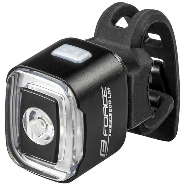 Cykellampa - FORCE - Projektor Flea - 200 lm - Uppladdningsbar USB - Bälte fäste