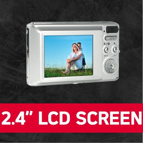 AGFAPHOTO Realishot DC5200 - Kompakt Kamera, 21MP, LCD Skærm 2,4", 8x Zoom, HD Video, Lithium Batteri, SD Kort - Sølv