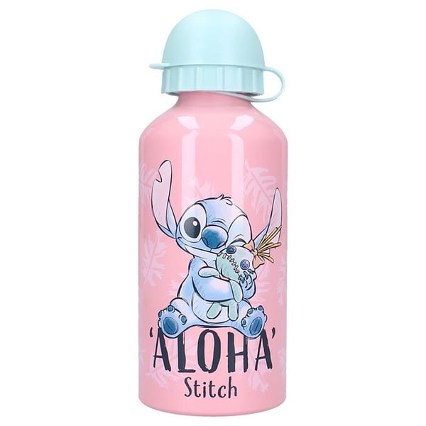 Barnflaska - LILO OCH STITCH - 500ml - Aluminium - Rosa - Flicka