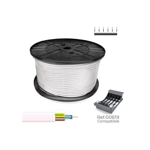 Rörtråd H05vv-f 3g1mm² Vit 200m.