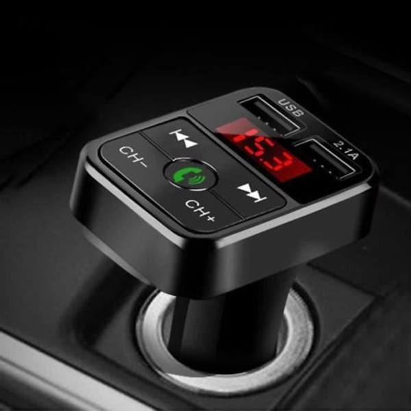 FM Bluetooth-sender - YYV - Trådløs radioadapter - USB-oplader - MP3-afspiller - Sort