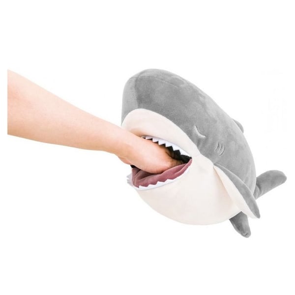 Mjuk leksak - BYXA - Shark - Storlek S - 16 cm - Plysch - Grå