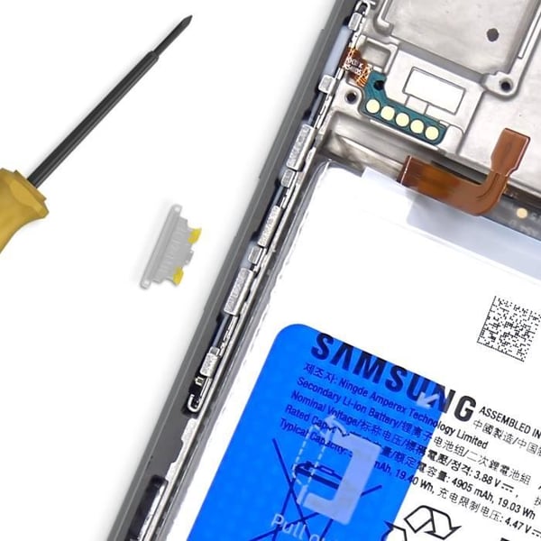 Strömknapp för Samsung Galaxy A54 och A34 Vit