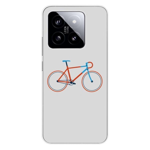 Siliconfodral - Kompatibel med Xiaomi 14 Pro - design cykelfärg hipster