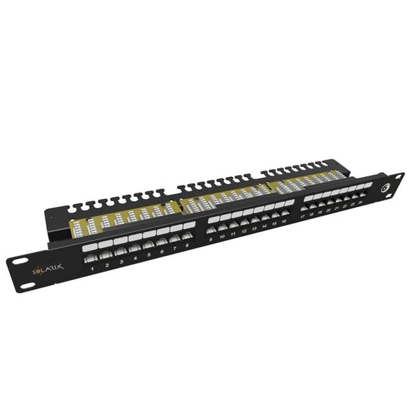 Panncentral 19 Solarix 24 x RJ45 CAT6 UTP med 1U SX24L-6-UTP-BK-N