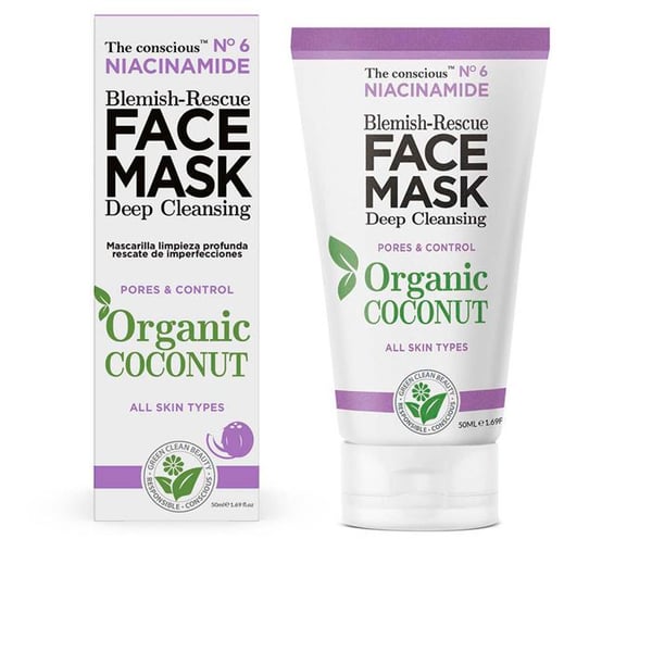Hydrerande och Närande NIACINAMID blemish-rescue ansiktsmask ekologisk kokos 50 ml