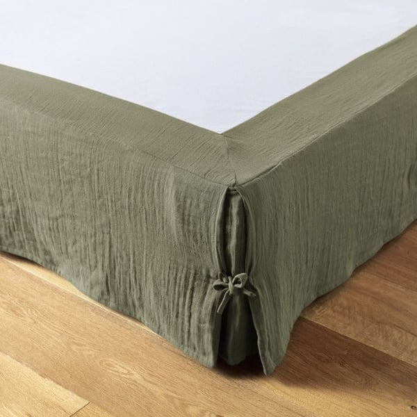 "Gaïa" sängkjol i alla storlekar "Cotton Gauze" - Gaïa Romarin - 180 x 200 cm
