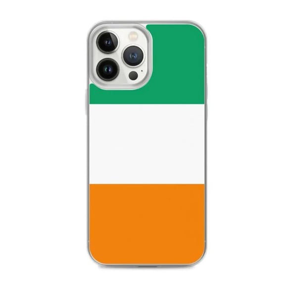 Telefonfodral – Elfenbenskustens flagga – Kompatibel med iPhone 13 Pro Max – Mjuk skydd – Slitstark och stötbeständig – Pixelforma