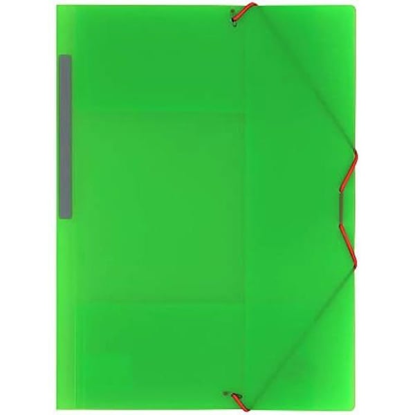 Fickmapp - GRAFOPLÁS - 04801221 - Genomskinlig plast - Gummiband - A4