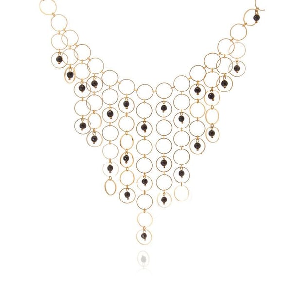 Den goda stjärnan - Halsband med ringar och pärlor Circle
