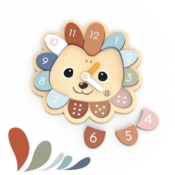 Utbildningsklocka Igelkott i trä - SPEEDY MONKEY - SP1047 - Beige - Från 2 år