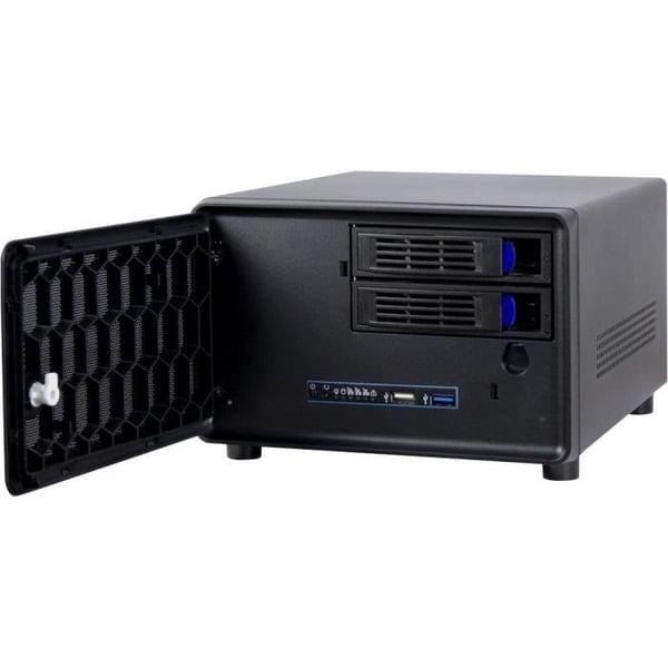 PC-chassi SFF - Inter-Tech - SC-2100 - Svart - Mini-ITX - 2 interna fack - 1 fläkt 60 mm