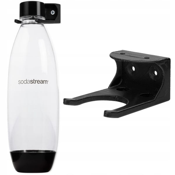 Flaskstöd - NELIPS - Universell - Kompatibel med SodaStream - Svart - Väggförvaring