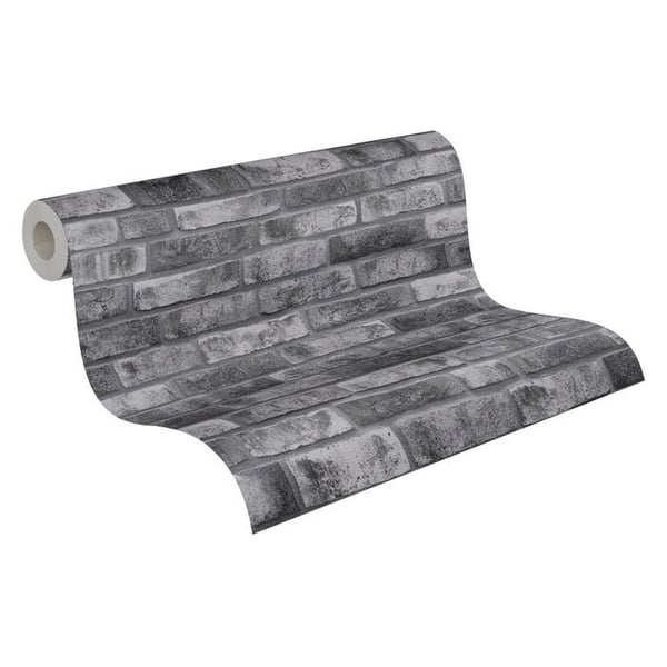Non-woven tapeter - grå - stenimitation - Mönstrade tapeter - Elements II - A.S Création