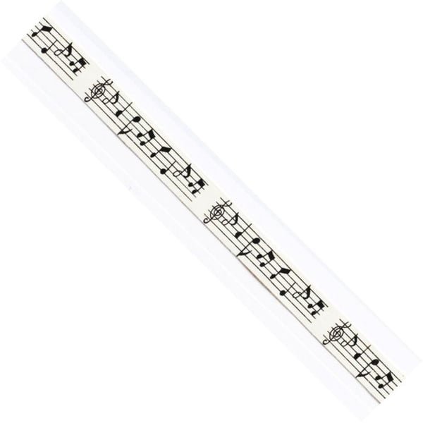 MégaCréa DIY - Svart bomullsband för musiknoter 1,5 cm x 2 m