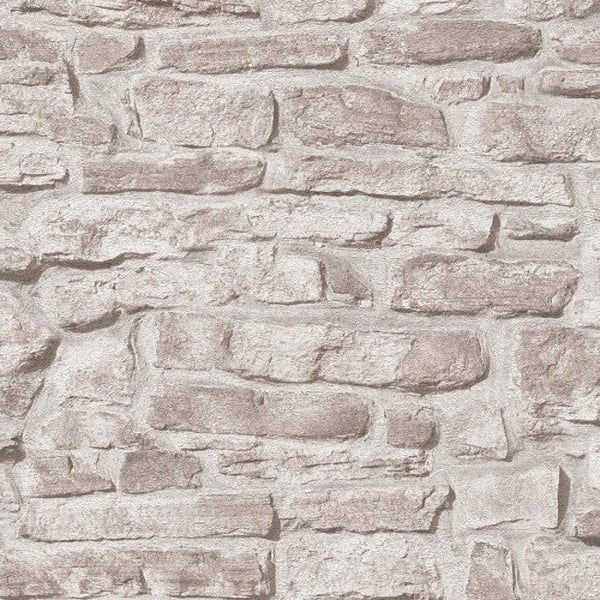 Non-woven tapeter - grå - stenimitation - Mönstrade tapeter - Elements II - A.S Création