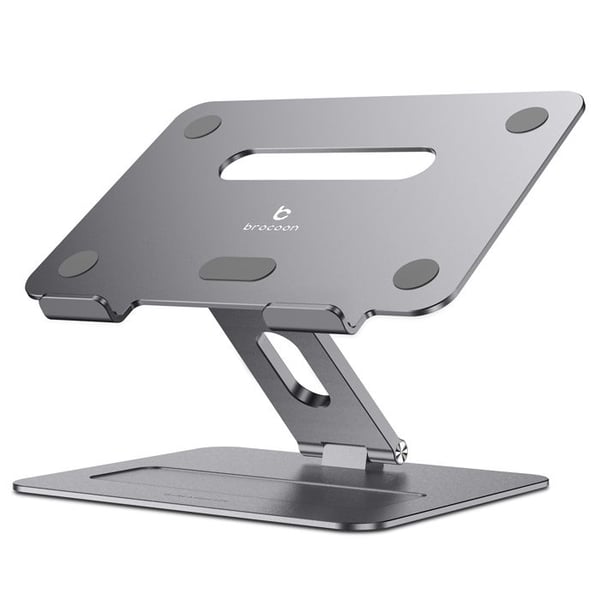 Support för bärbar dator Laptop-stativ brocoon Justerbart PC-stöd för MacBook Passar för 10 till 17 tum, Grå