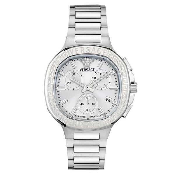 Klocka - VERSACE - Greca Time VEVCA0424 - Kvarts Schweizisk Tillverkad - 41 mm - Svart urtavla