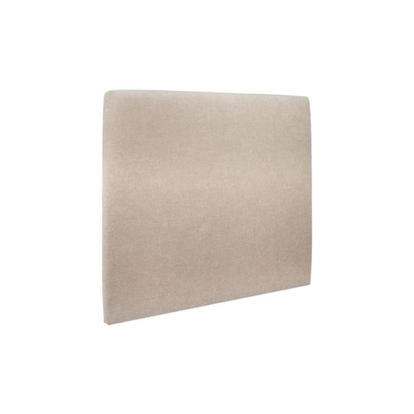 Sänggavel Klädd Tyg Beige brun L 135 cm - Ep 10 cm stoppad - Design sänggavel i massivt trä