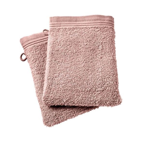 Set med 2 tvättlappar "Spa" 15 x 21 cm / 400 gr/m² - "Spa" Gammal Rosé