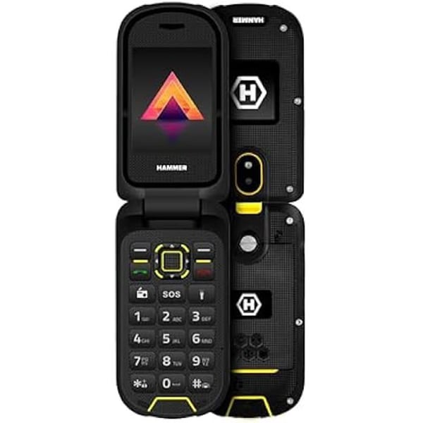Hammer Bow LTE 4G Clamshell Rugged Mobiltelefon Kontraktsfri IP68 Dammtät Rugged med 1200 mah stort batteri