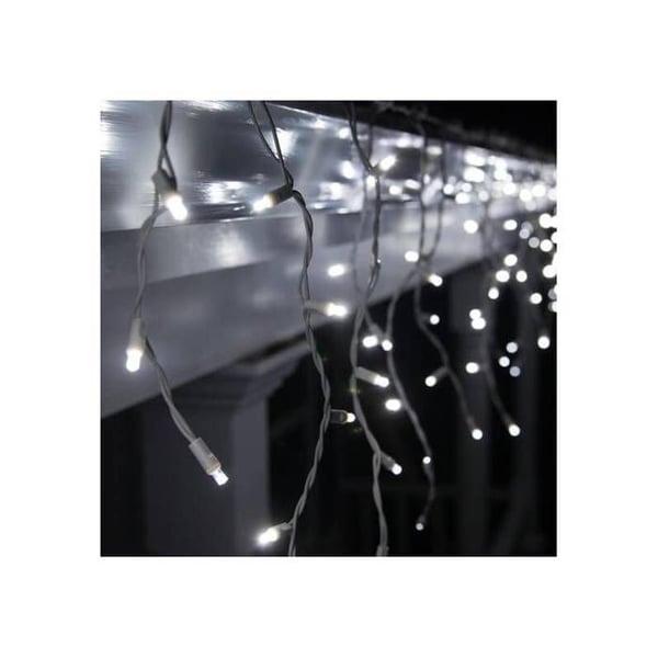 Stalaktit guirlande 3M H 90CM 228 LED kold hvid blinkbar tilslutningsbar 230V IP67 Lotti