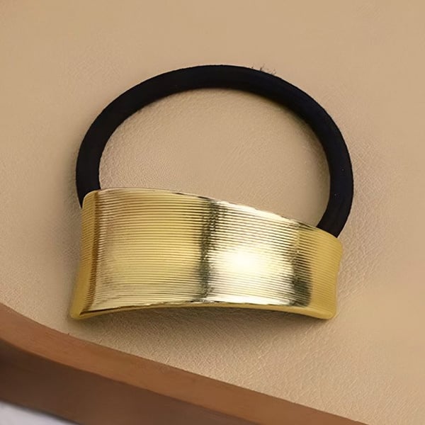 Hårsnodd - AVIZAR - Sattenguld Svart - Chic Minimal - Bekväm - Ljus Rör