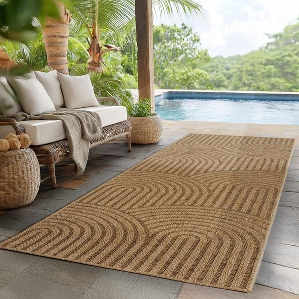 Utomhusmatta & Terrass Ayyildiz 140 x 200 cm - Beige - Rektangulär - Utomhus Inomhus - Tvåfärgad - Ref 01401BEIGE