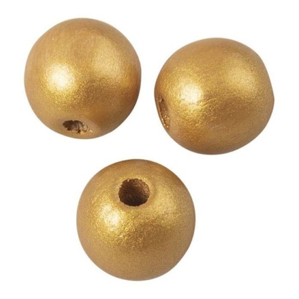 Träperlor - Svart - 10 mm - 35 st