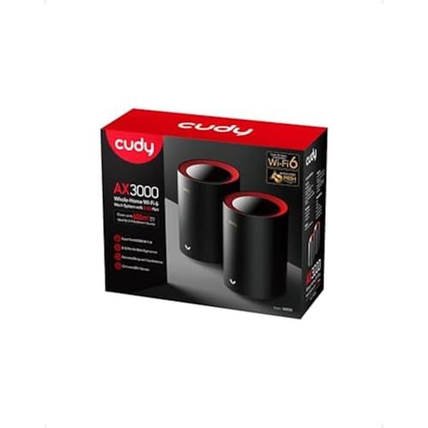 Wi-Fi 6 Mesh System - CUDY - AX3000 - 2,5G WAN - Täckar 4800 kvadratfot - Ansluter 200 enheter