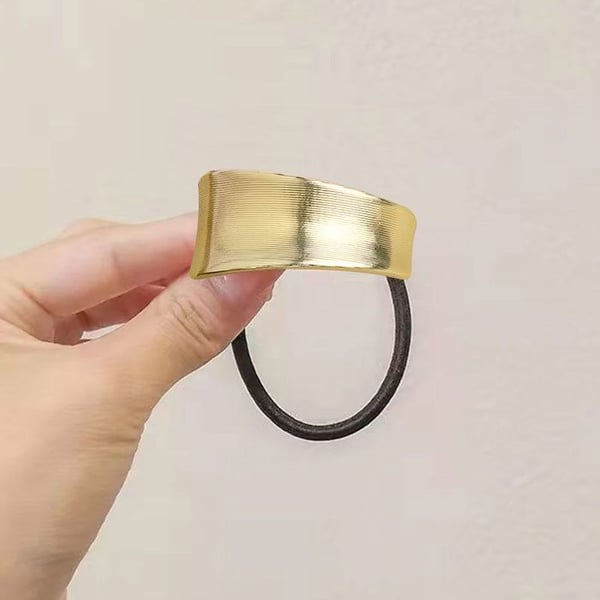 Hårsnodd - AVIZAR - Sattenguld Svart - Chic Minimal - Bekväm - Ljus Rör